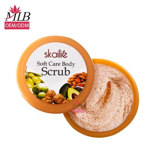 Body scrub with walnut shell